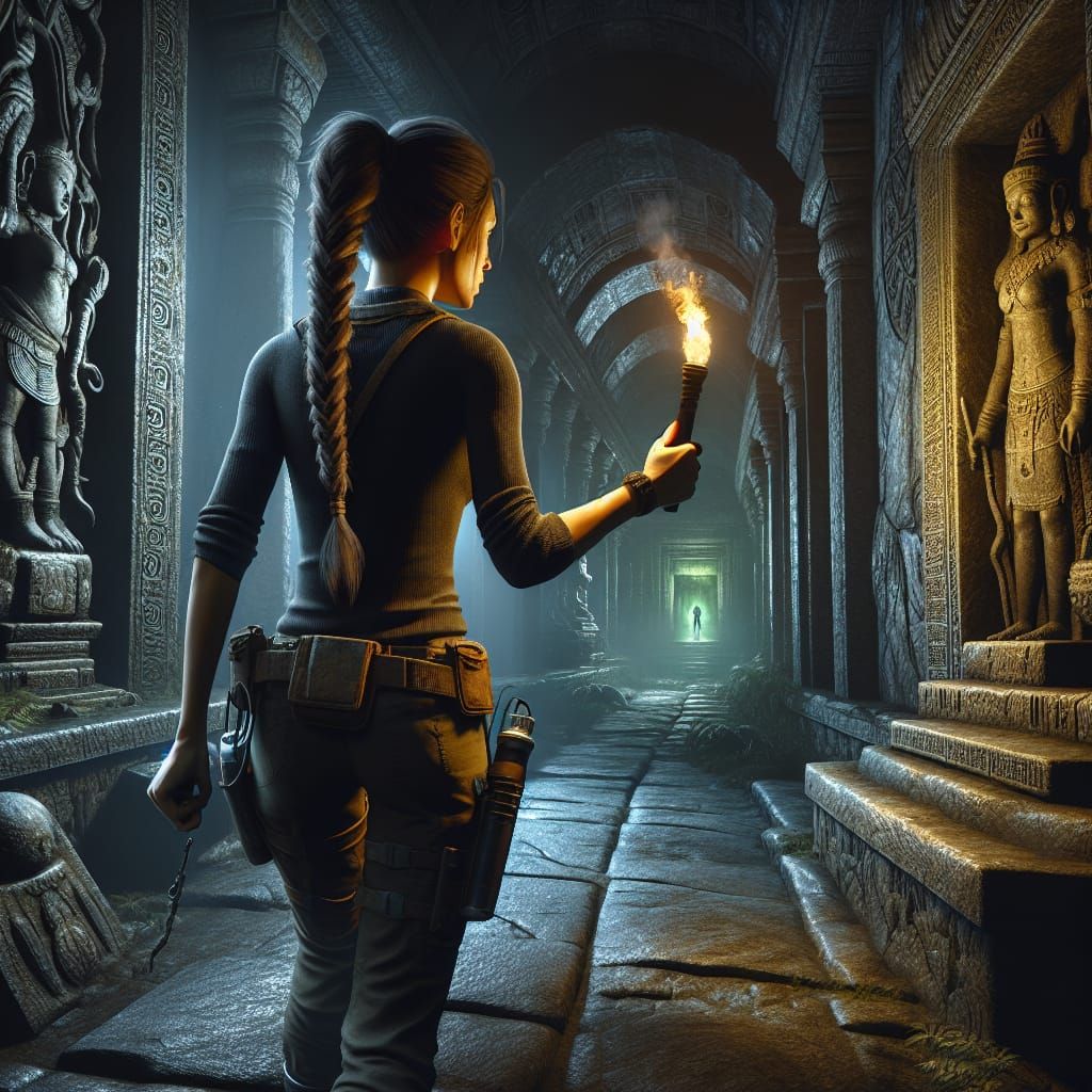 Lara Croft inside the Temple of Doom