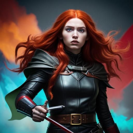 Fantasy Elf Hero in Comic Book Style