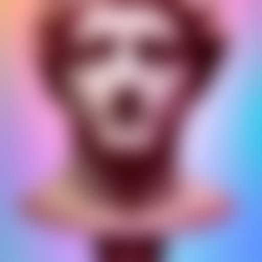 Apollo Bust in Vaporwave Retrowave Style