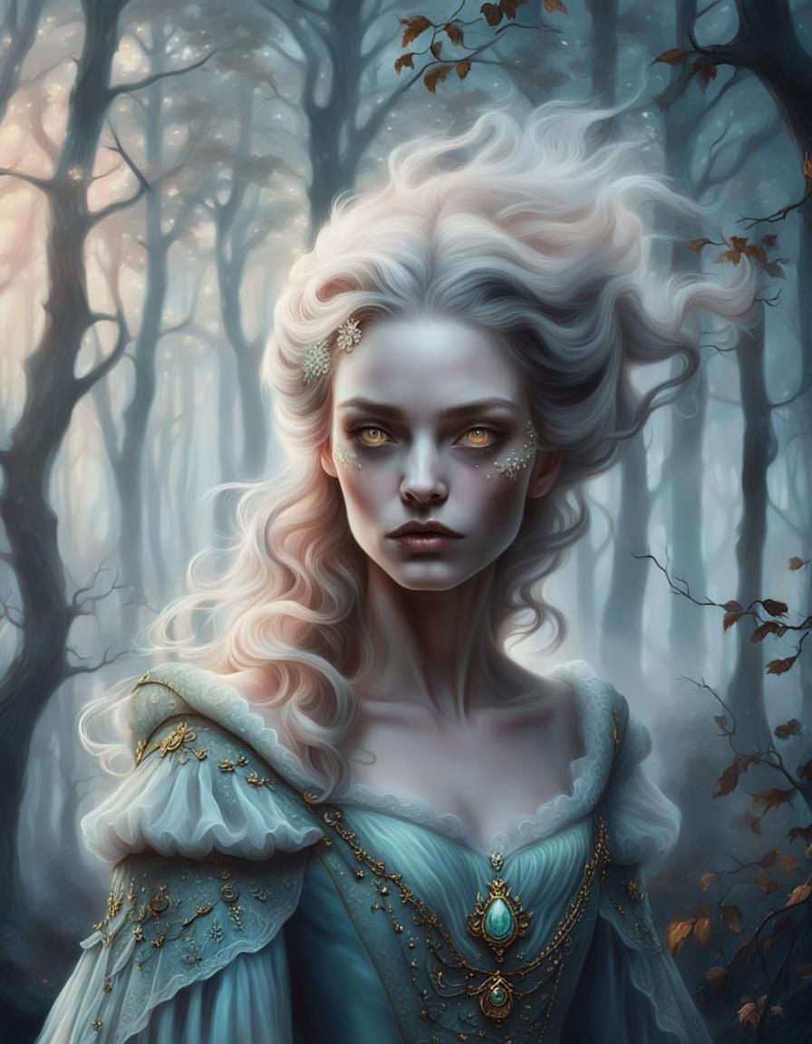 Luxurious Countess Portrait in Romantic Digital Painting