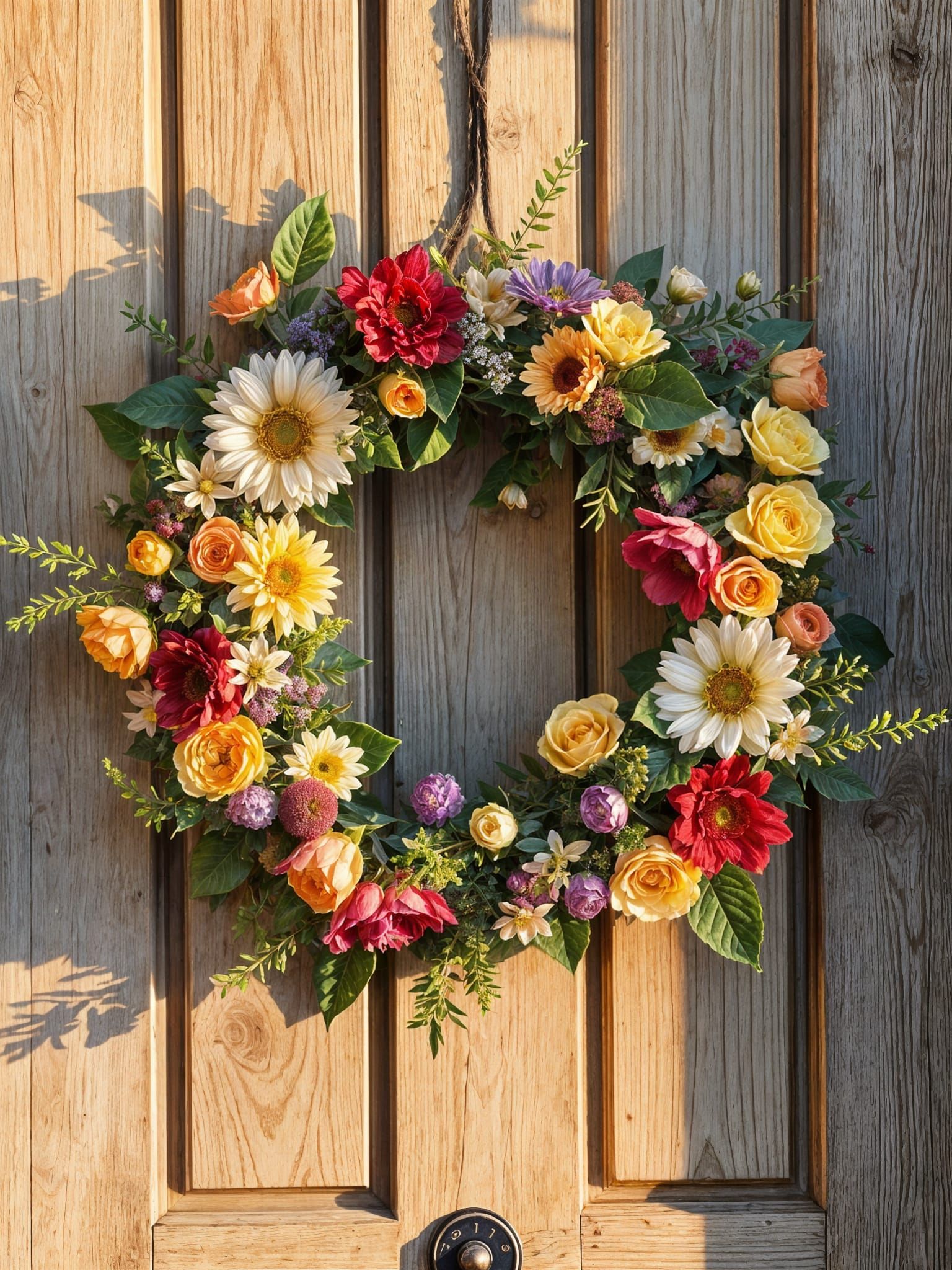 Enchanting Floral Wreath in Artistic Elegance