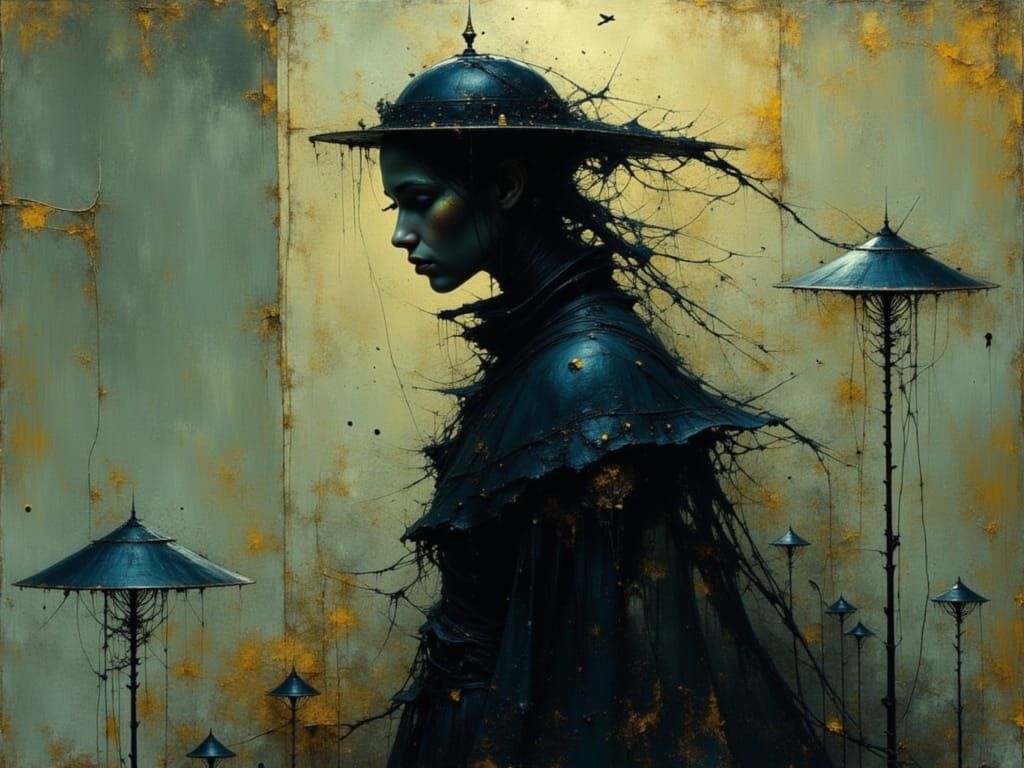 Shadow Master Portrait in Volumetric Lighting Style