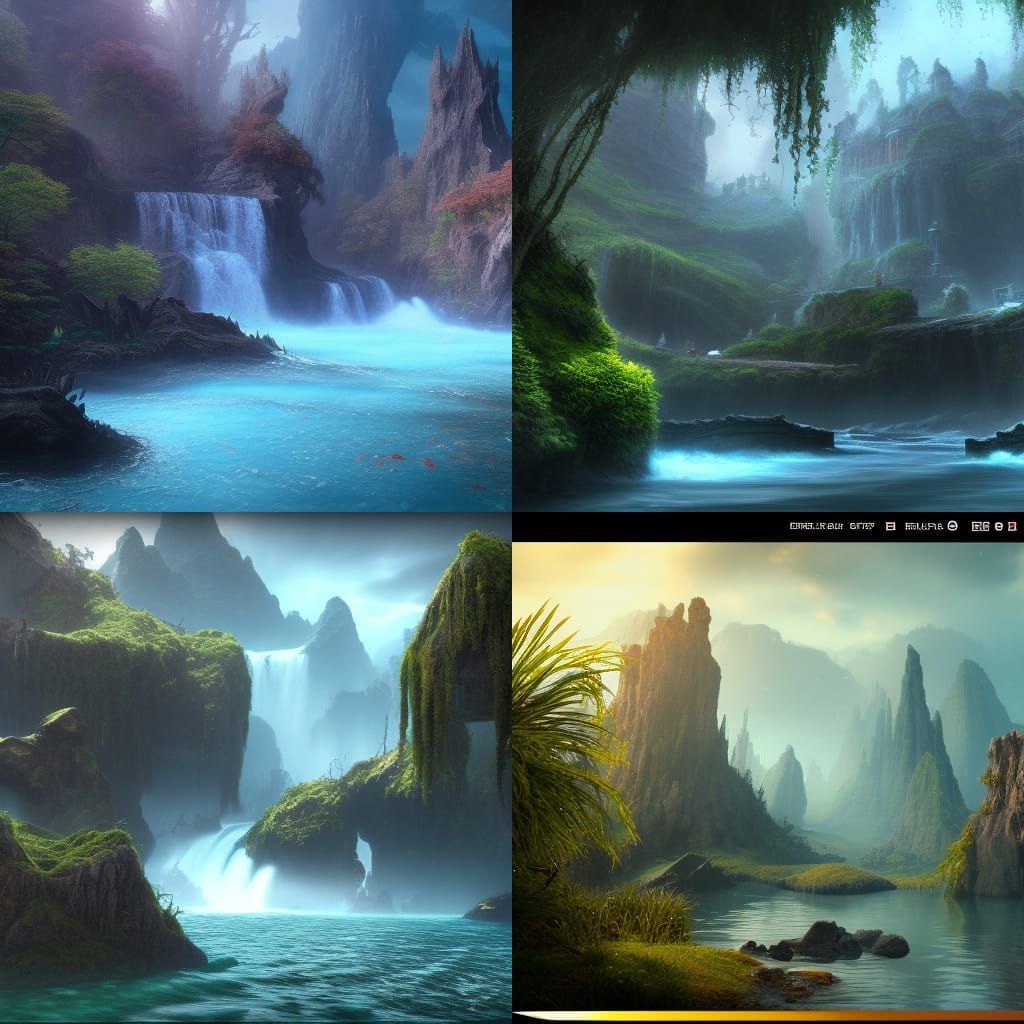 Realistic Water in Detailed Matte Painting