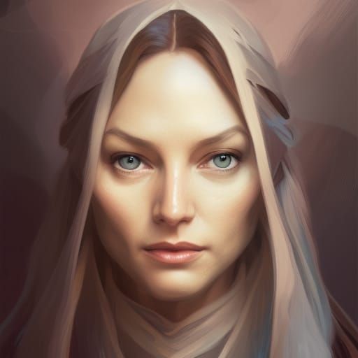 Galadriel Portrait in Art Nouveau Style