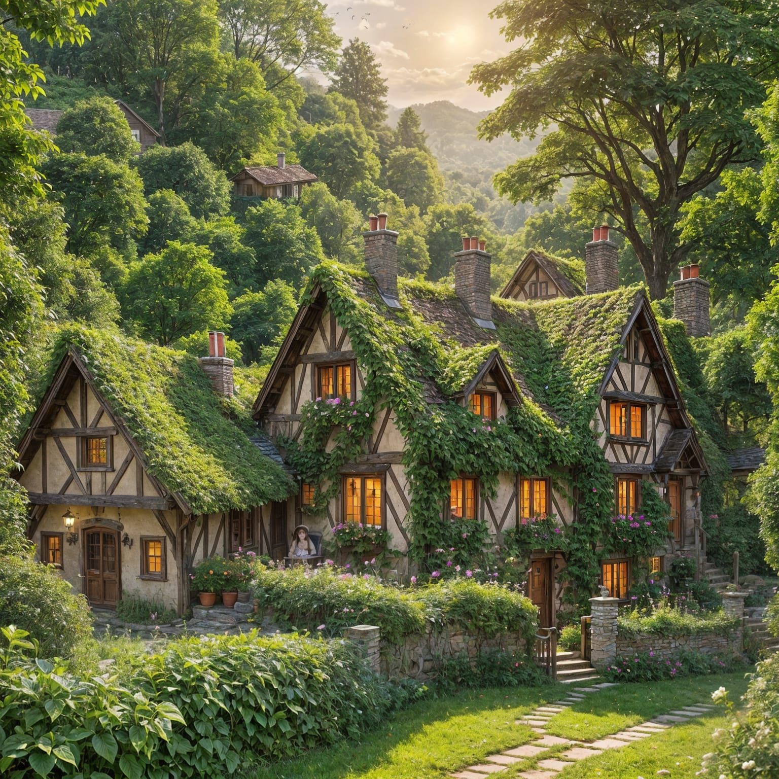 In a quaint little village perched on the edge of a lush gre...