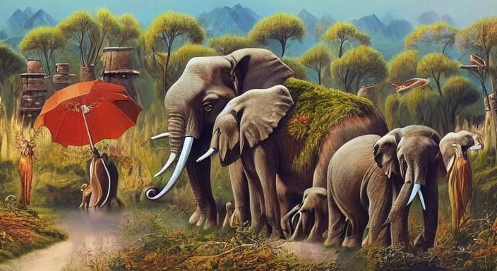 Surreal Cryptid Taxidermist Conference on Mystic Island