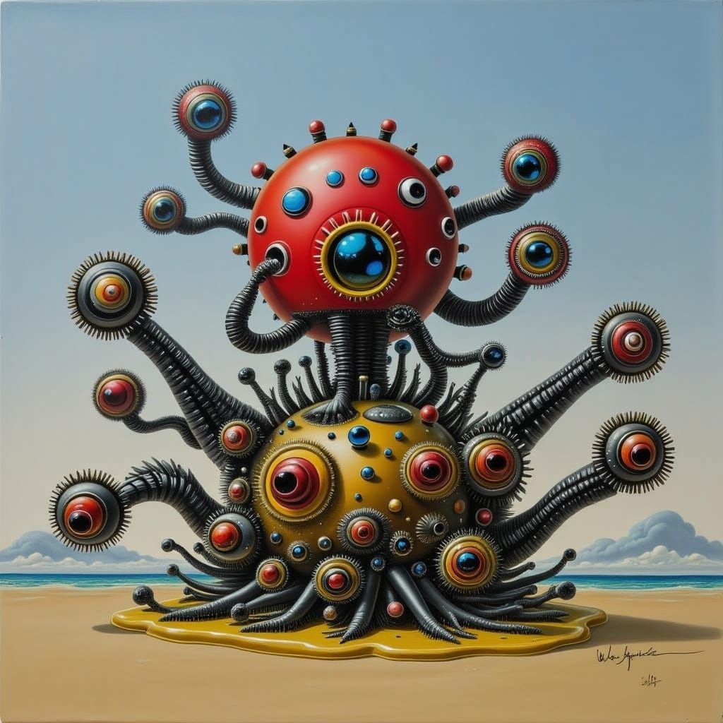 Cute Robots in Ferrofluid Factory