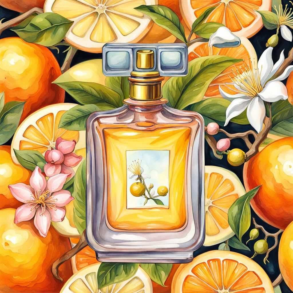 Citrus and Ylang Ylang Perfume: Surreal Watercolor