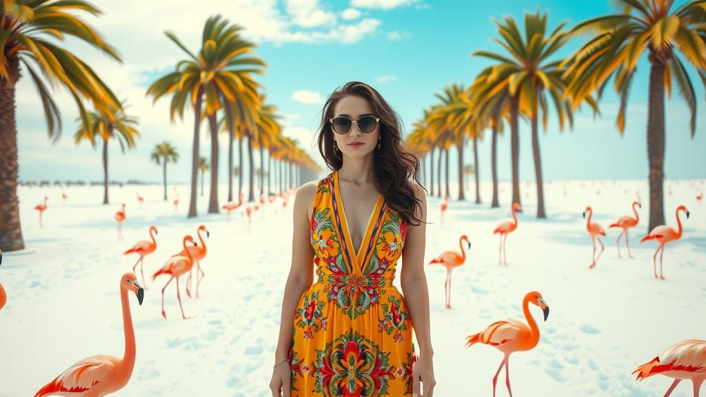 Snowshoeing with the Flamingos