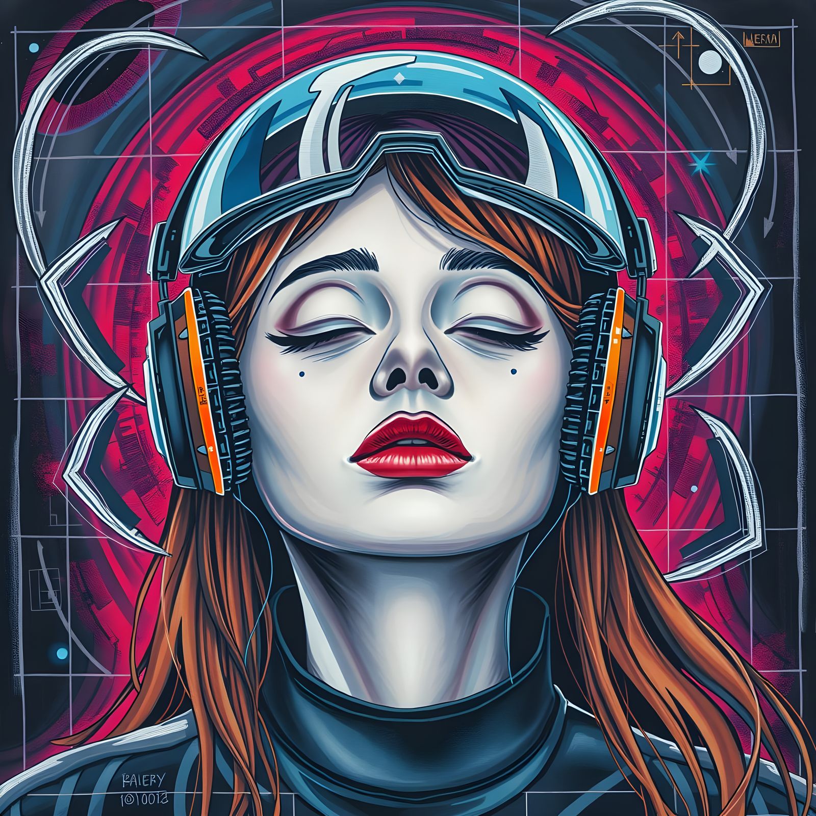 Surreal Chalk Art Depicts Girl Tranced by AI Girlfriend in F...