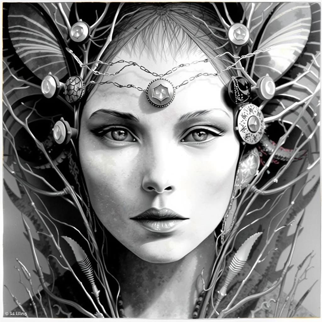 Ethereal Figure Radiates Light in Mystical Forest