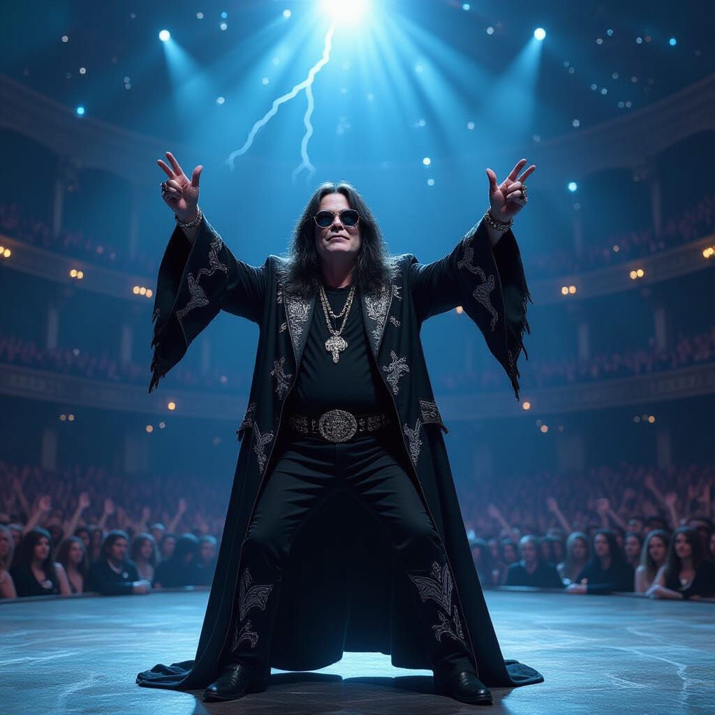 Ozzy Osbourne's Celestial Concert: Hyperrealistic Digital Pa...