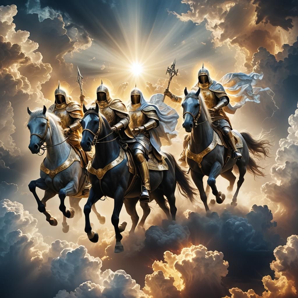 Four Horsemen of the Apocalypse in Divine Light