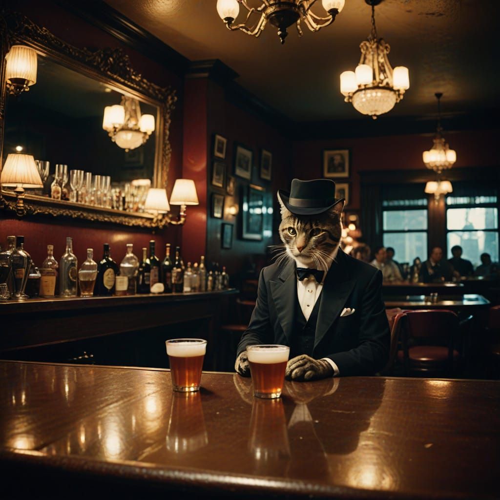 Jazz Musician in Vintage Clubhouse