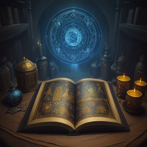 Mystical Wizards' Chamber in Fantasy Concept Art