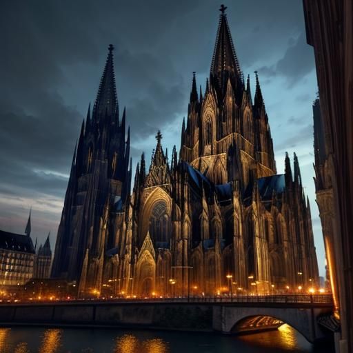 Cologne Cathedral: Detailed Digital Painting
