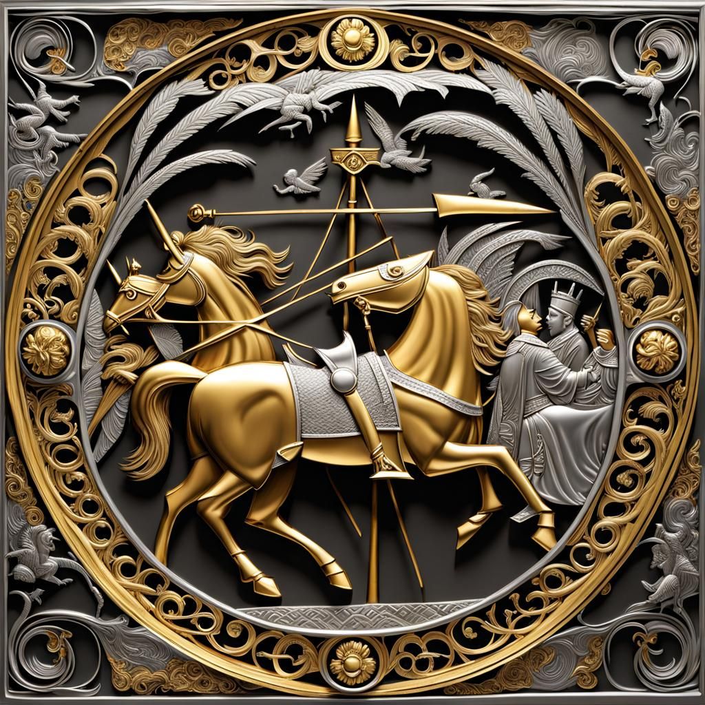 Chaotic Metal Bayeux Tapestry Sculpture Art