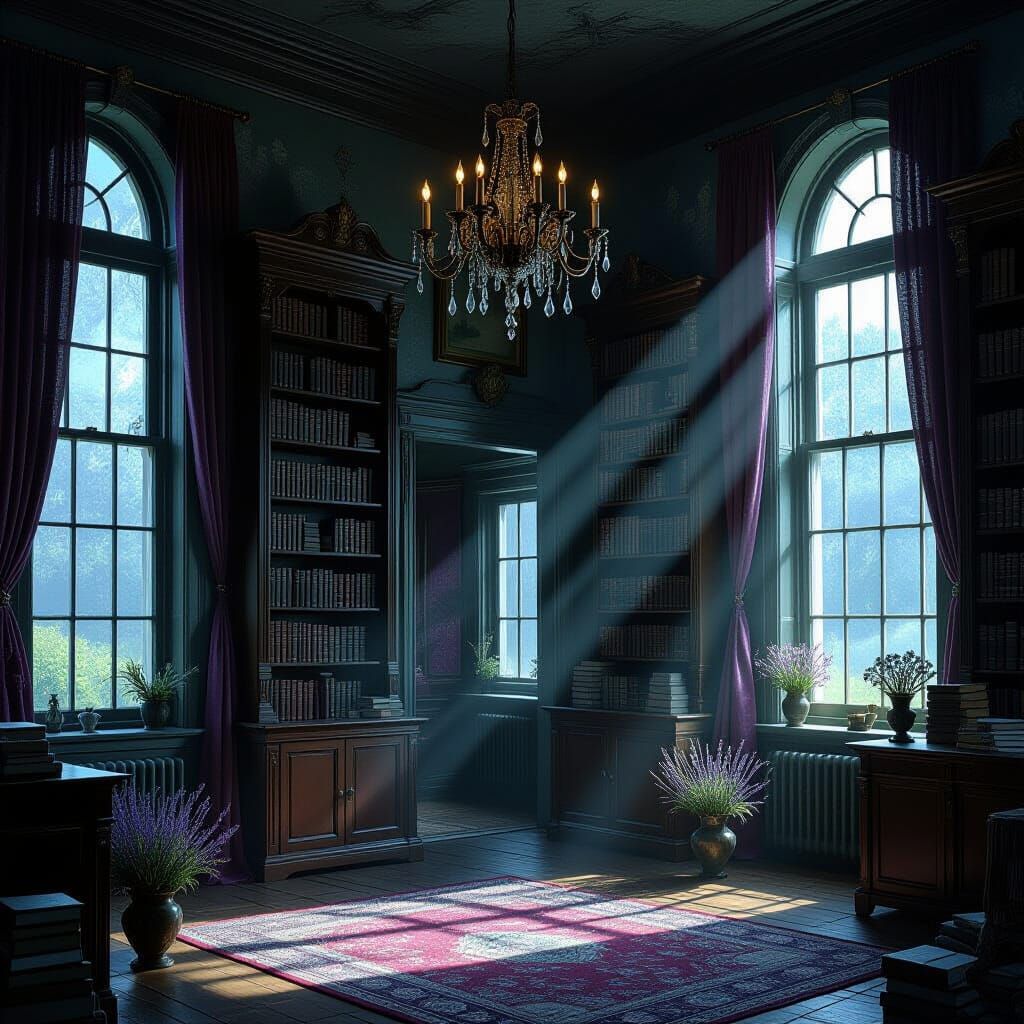 Mansion Mystery: Atmospheric Digital Painting of an Old Esta...