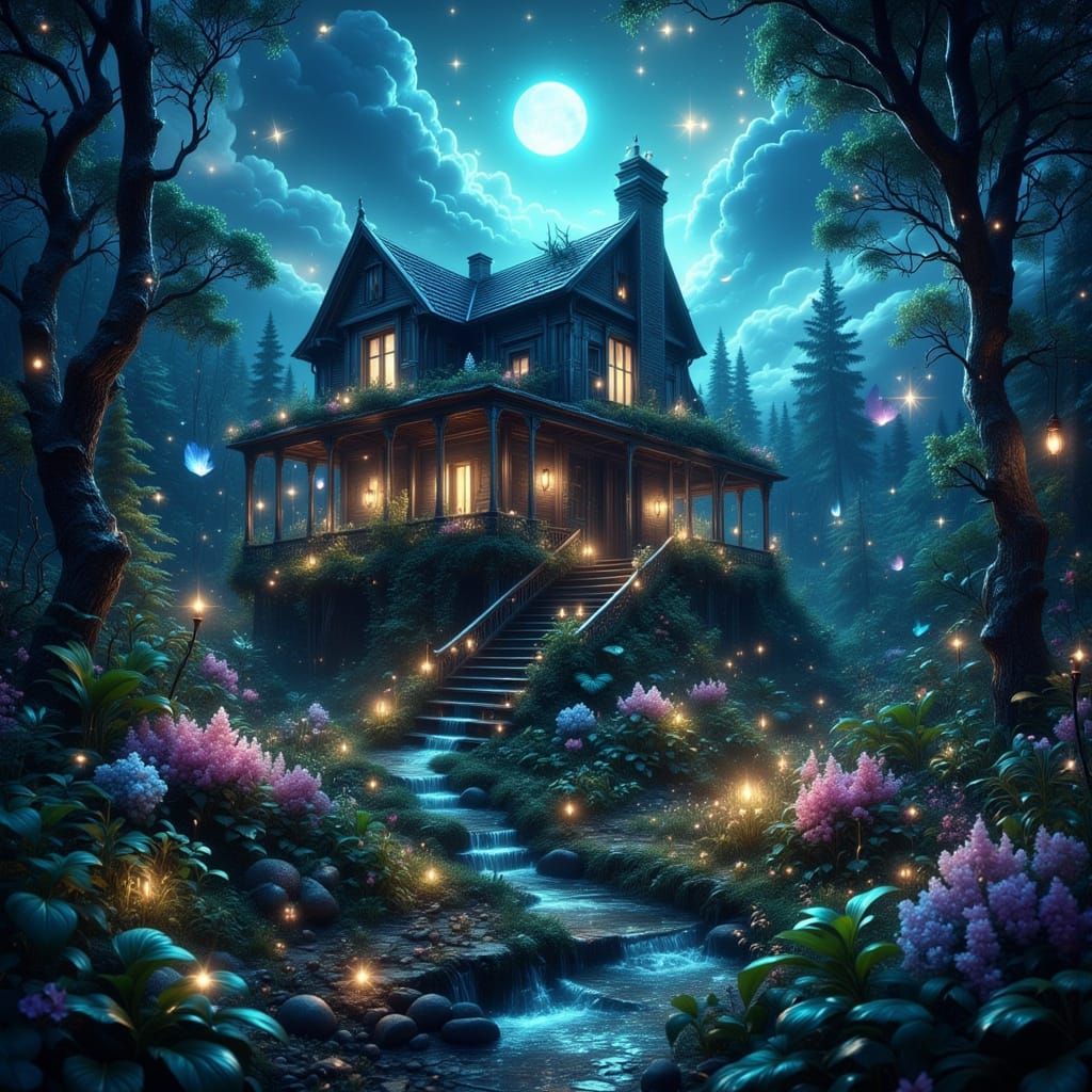 Abandoned Garden Staircase to the Clouds