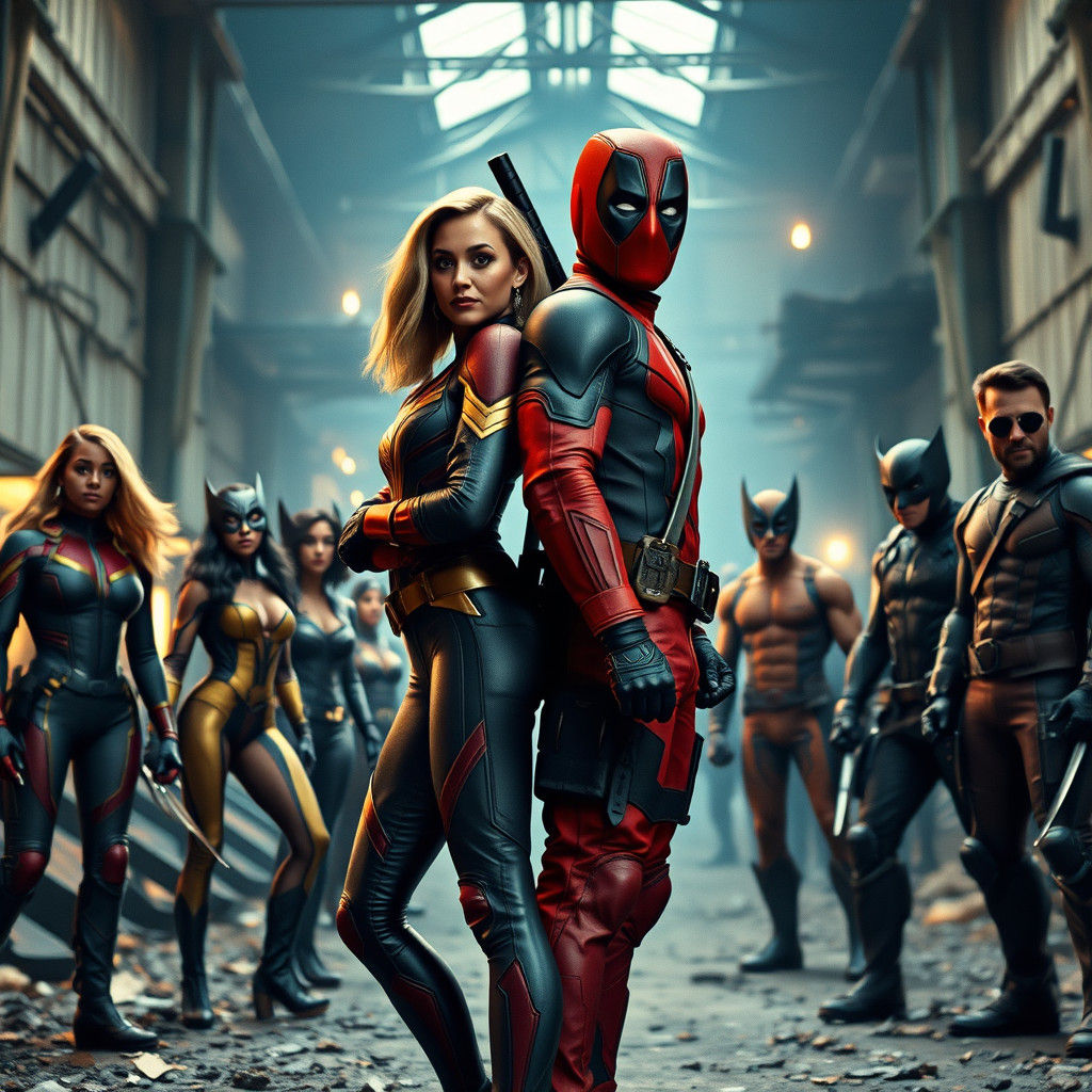 Captain Marvel and Deadpool Lead the X-Men