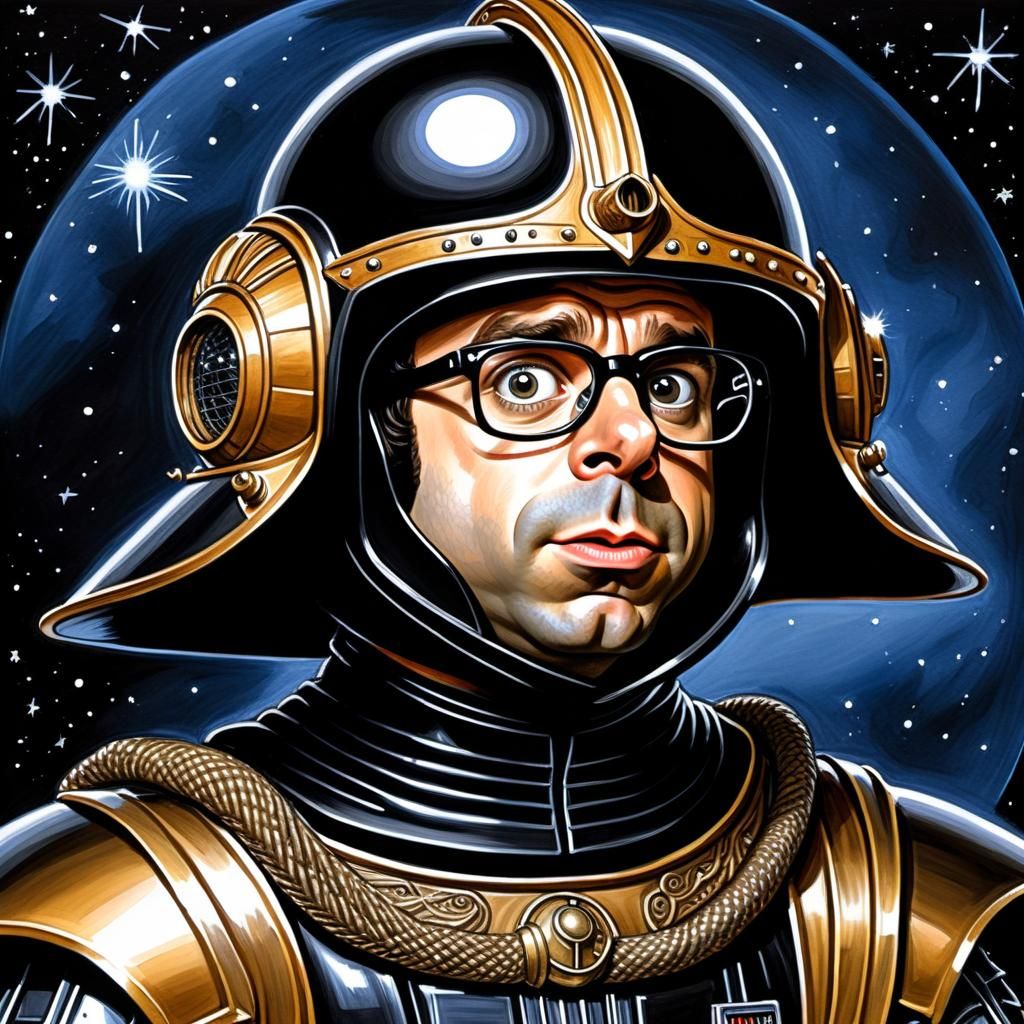 Lord Dark Helmet in Spacecore Caricature