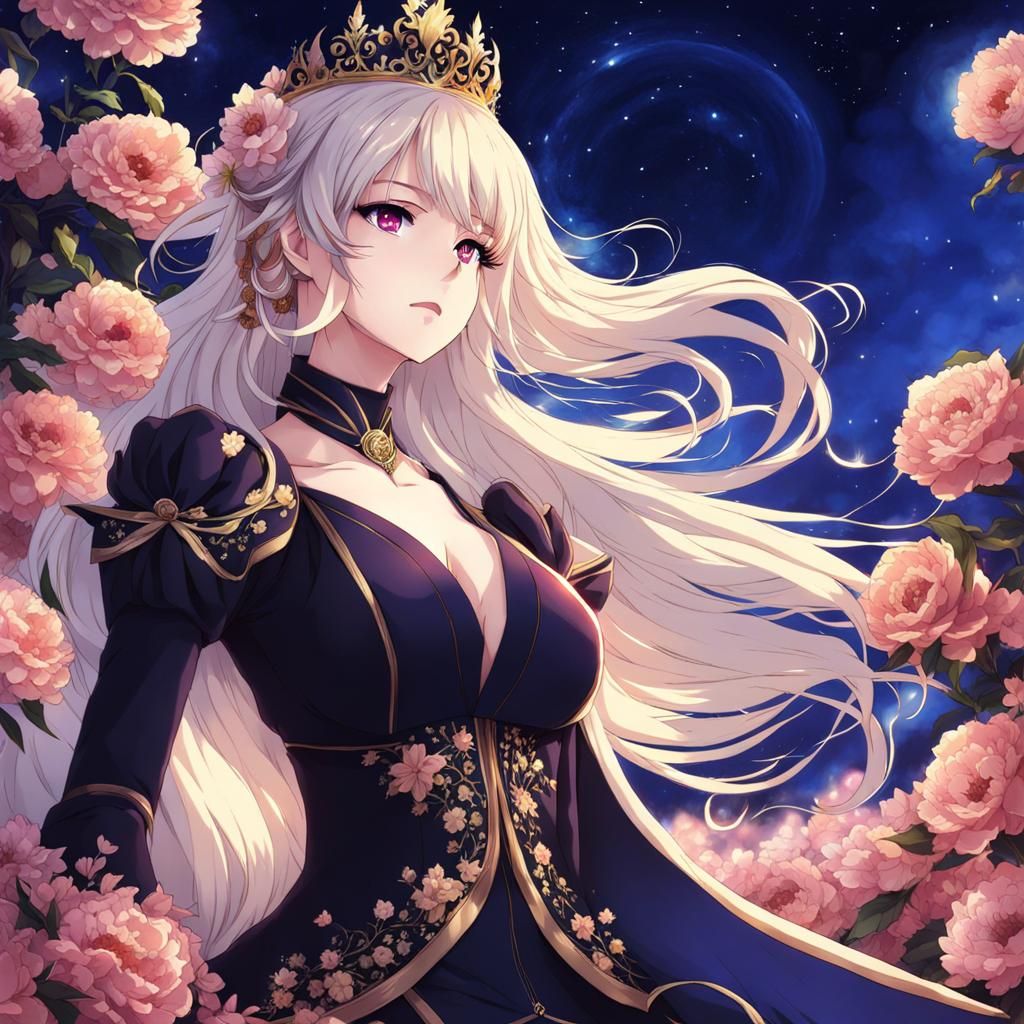 Queen of the Night Flower in Anime Style