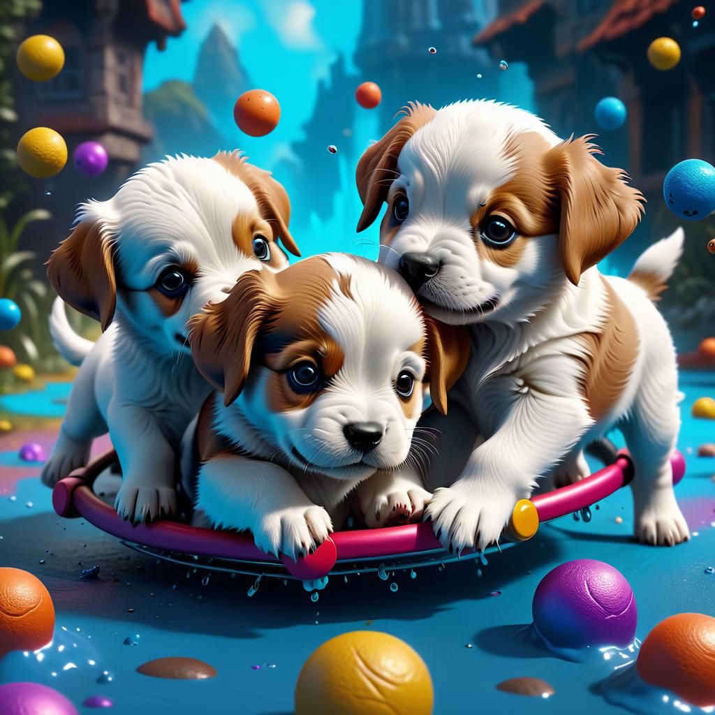 Puppies Playing