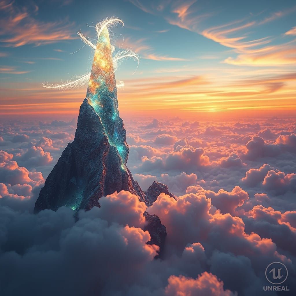 Ethereal Crystal Spire in Resplendent Dreamscape