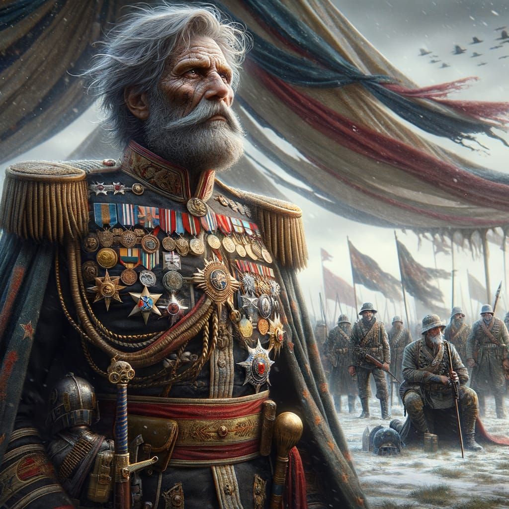 There was a decorated general with A heart of gold that like...