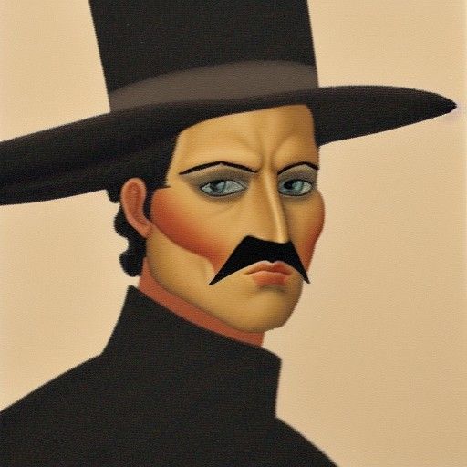Zorro Portrait: The Masked Hero