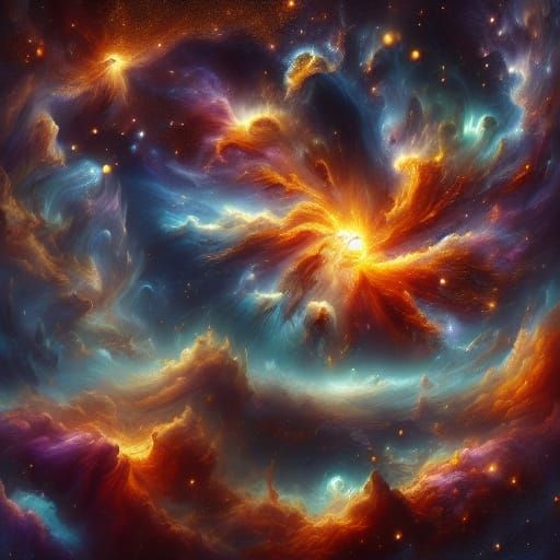 Ethereal Nebula Cloudscape in Hyperrealistic Detail
