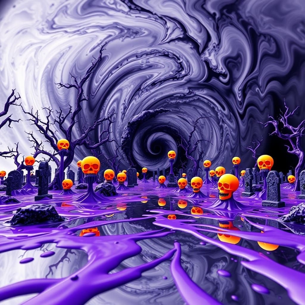 Day of the Dead Graveyard in Infinite Mirror