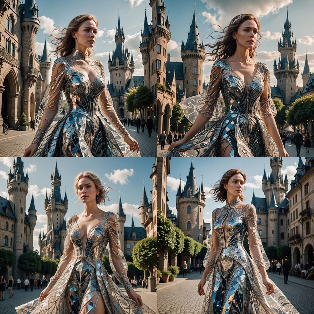 Utopian City Crystal Dress: Libeskind Architecture