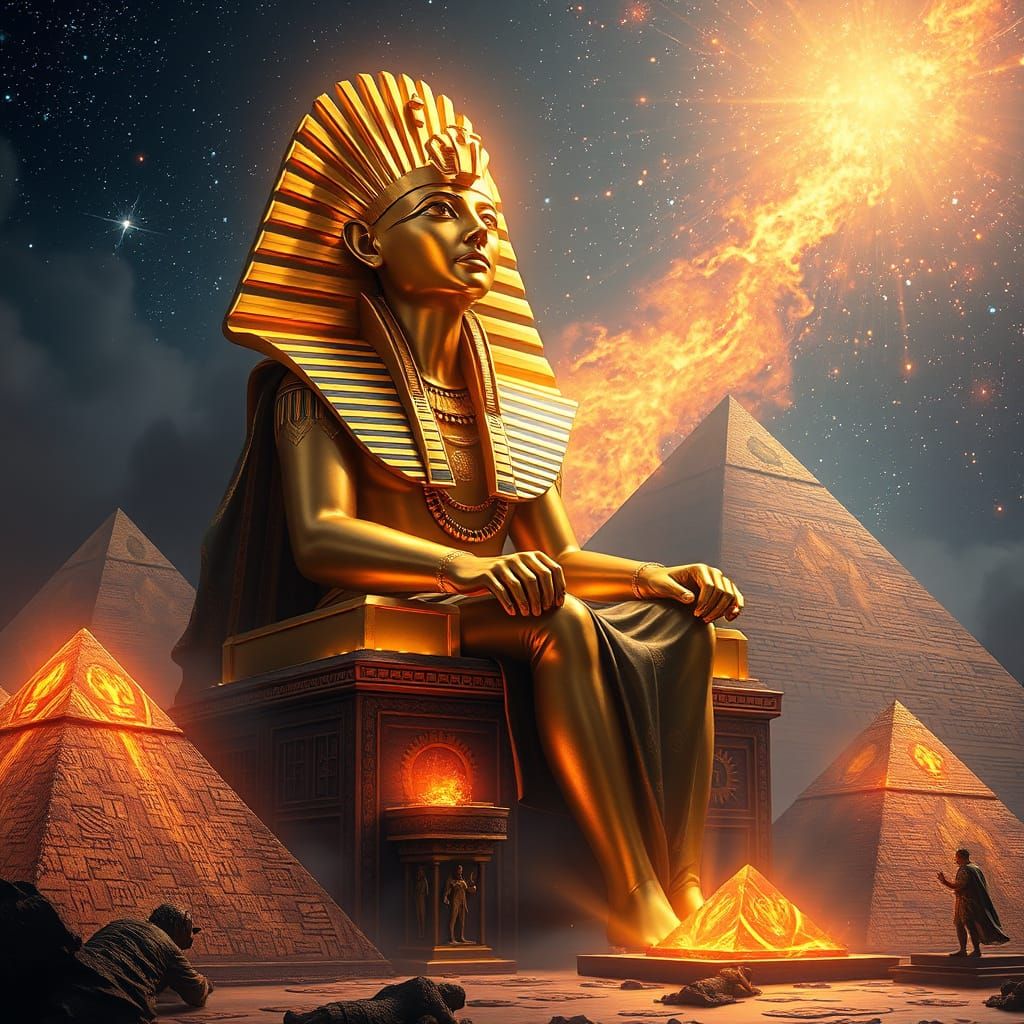 Cosmic Pharaoh Rules the Stars in Ancient Egyptian Fantasy