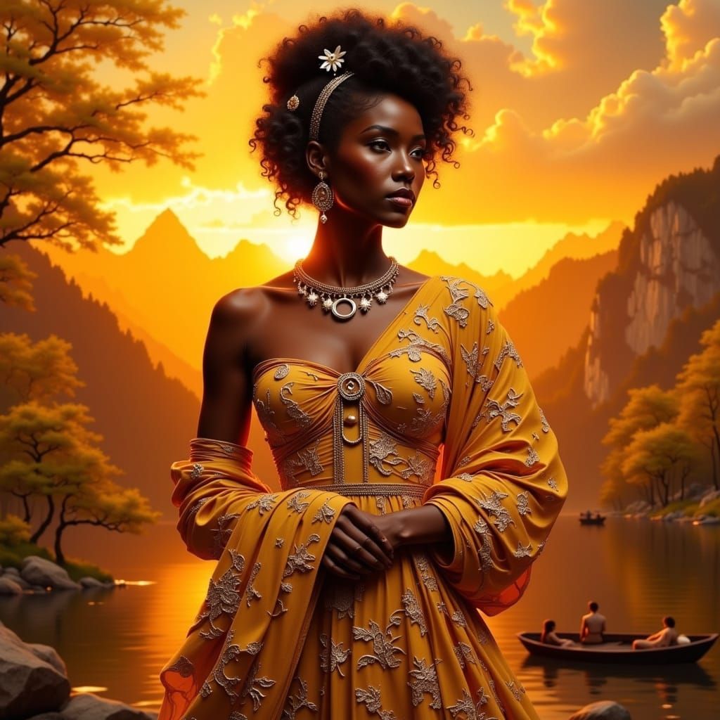 Peaceful Lake Constance Landscape Inspired by Romanticism