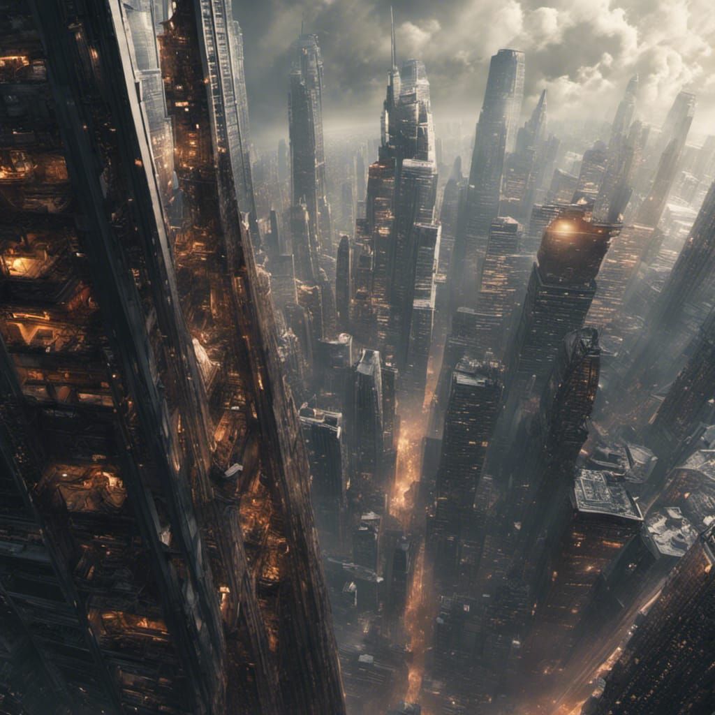 Dramatic Skyscraper Digital Matte Painting