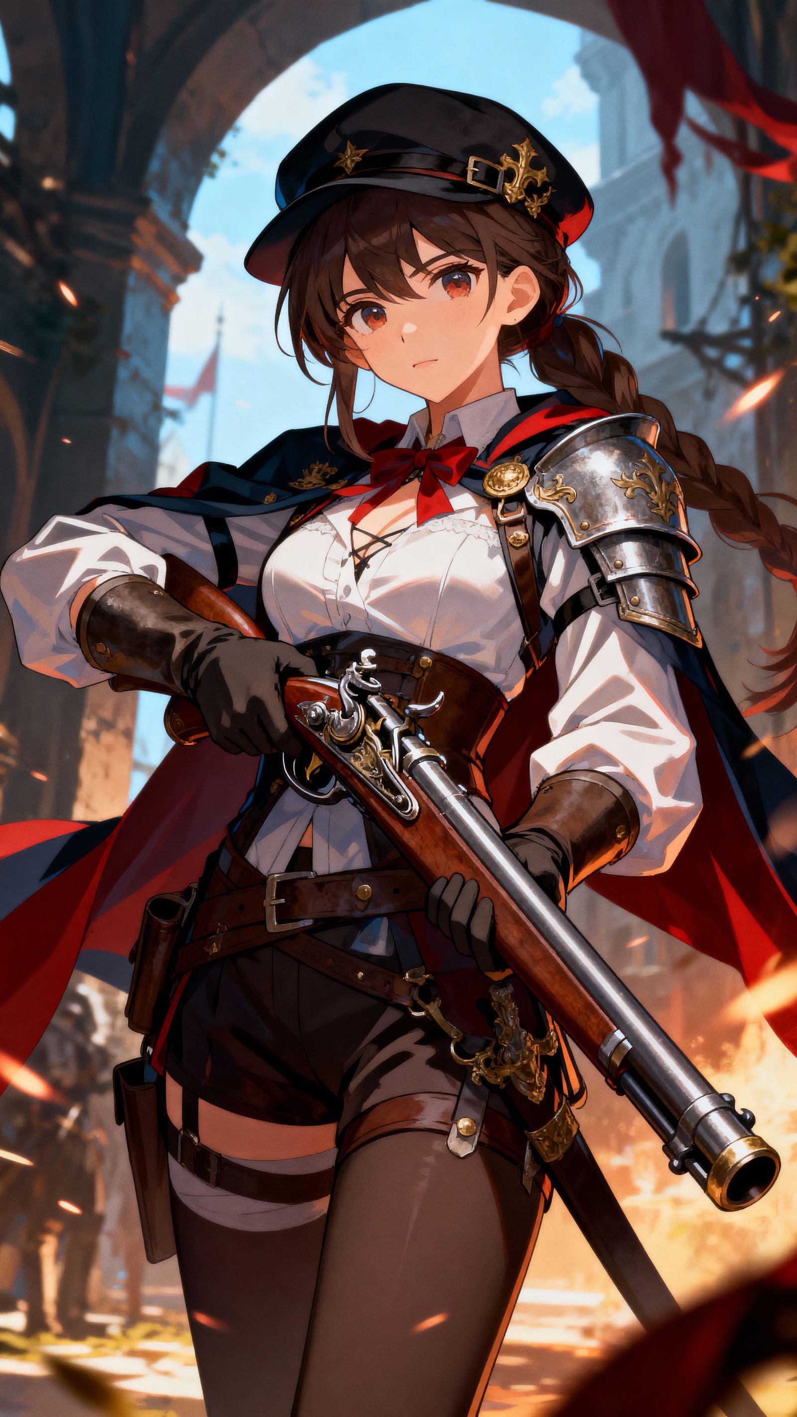 Anime Knight Girl with Matchlock Musket