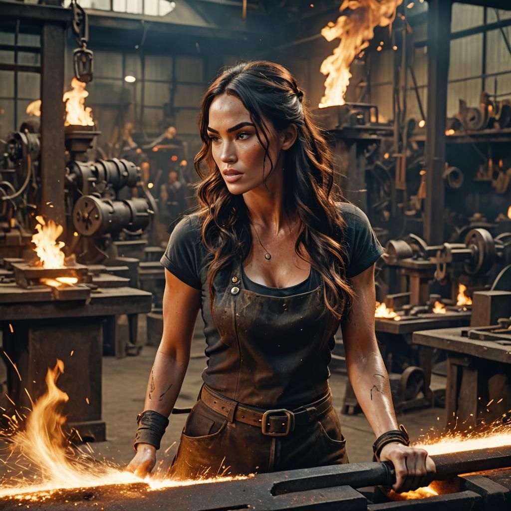 Megan Fox as Blacksmith in Fiery Factory