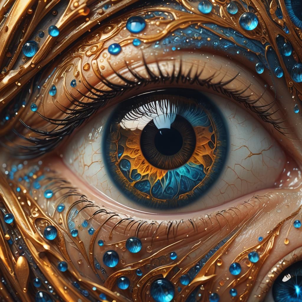 Eye with Tears: Fantastical Digital Art