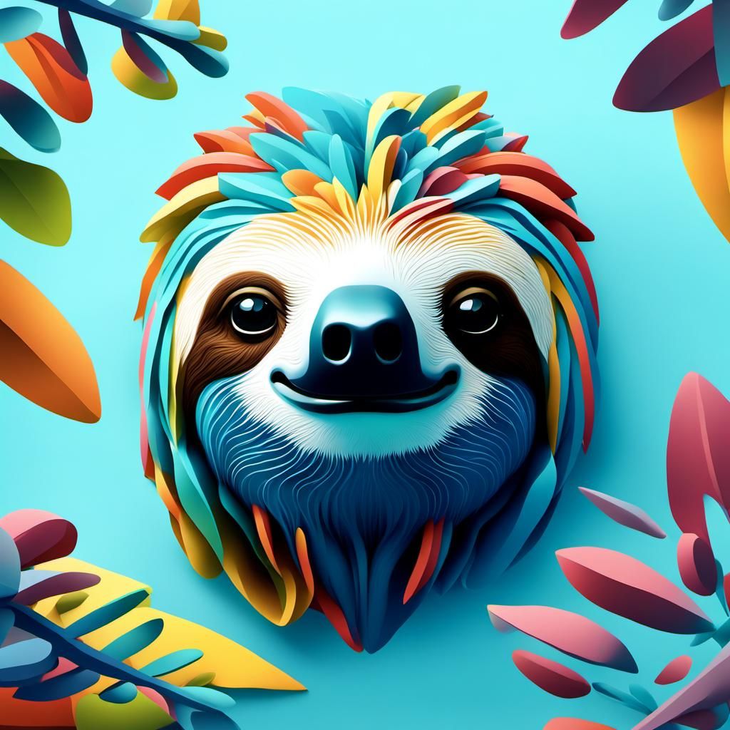 Vibrant sloth