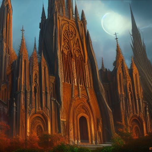 Fantastical Cathedral Concept Art in Unreal Engine