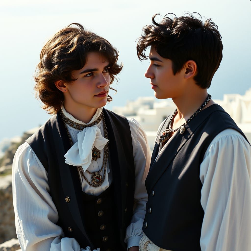 Lord Byron and Nicolo Giraud in Greece
