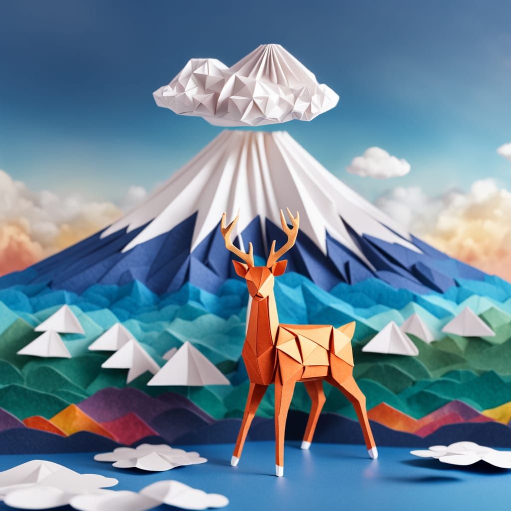 Deer-Shaped Cloud Over Erupting Mount Fuji