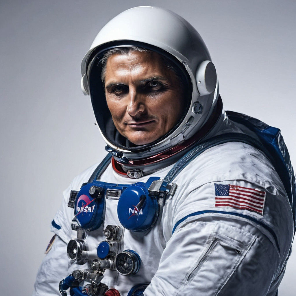 Portrait of Astronaut in Professional Studio Lighting
