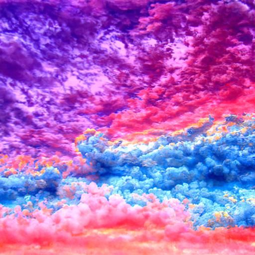 Colorful Sky with Billowing Cloudscape