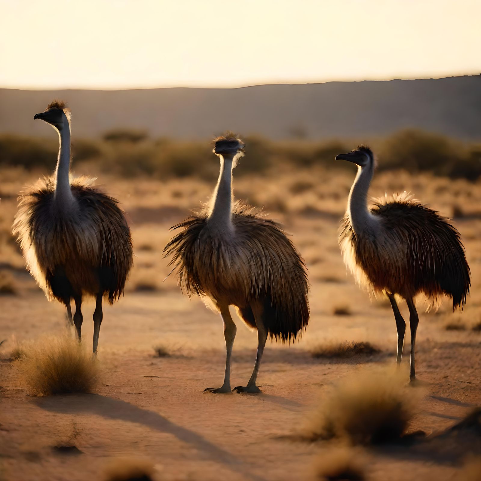 Emus Unite: A Cinematic Film Still