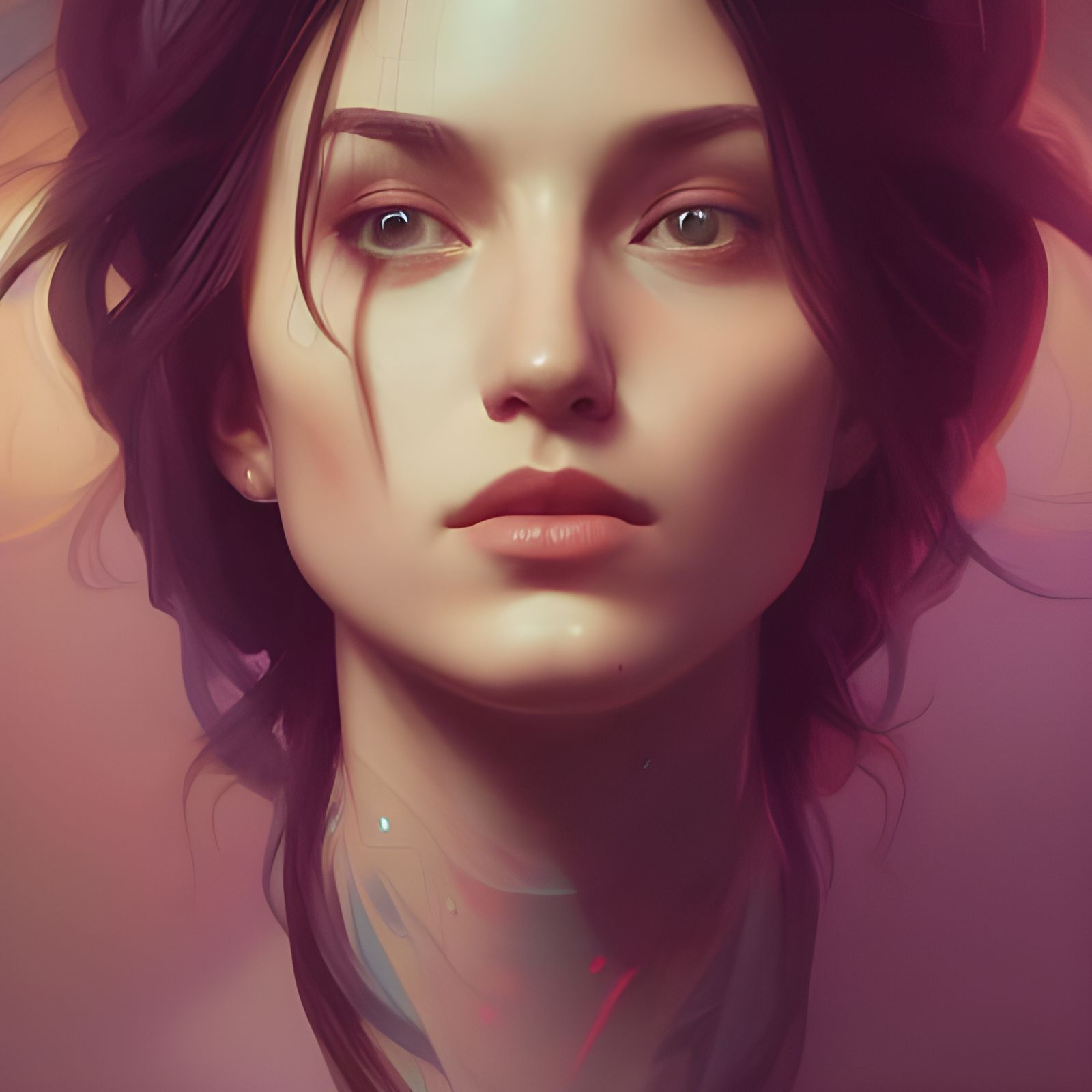 Detailed Portrait with Dynamic Lighting, Trending Art