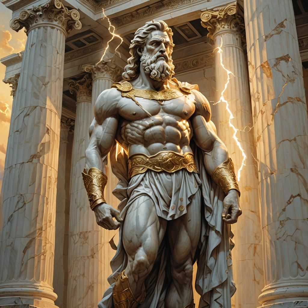 Zeus Among Columns with Lightning, Baroque Fantasy