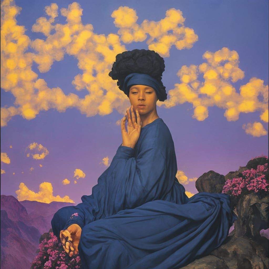 In style of Maxfield Parrish