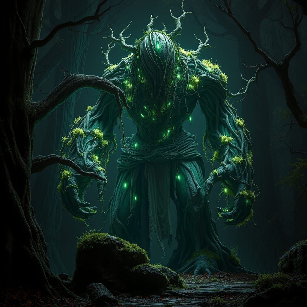 Colossal Golem Stands Watch Over Ancient Grove